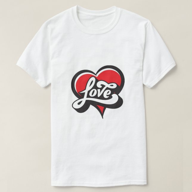 Love heart  T-Shirt (Design Front)