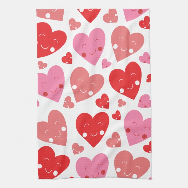 Love Heart Tea Towel (Vertical)
