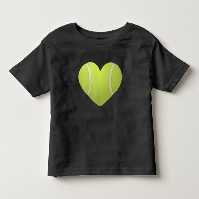 Love Heart Tennis  Valentine's Day  Tennis Players Toddler T-Shirt (Front)