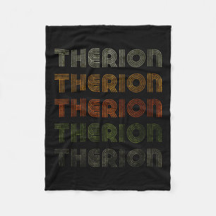 Love Heart Therion Tee Grunge Vintage Style Black Fleece Blanket