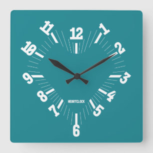 Love HEART TIME BY MASANSER PIXELAT Square Wall Clock