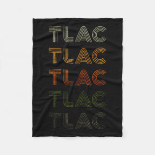 Love Heart Tlac Tee Grunge Vintage Style Black Tla Fleece Blanket