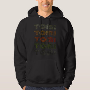 Love Heart Tomi GrungeVintage Style Black Tomi Hoodie