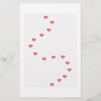 Love Heart Trails writing paper
