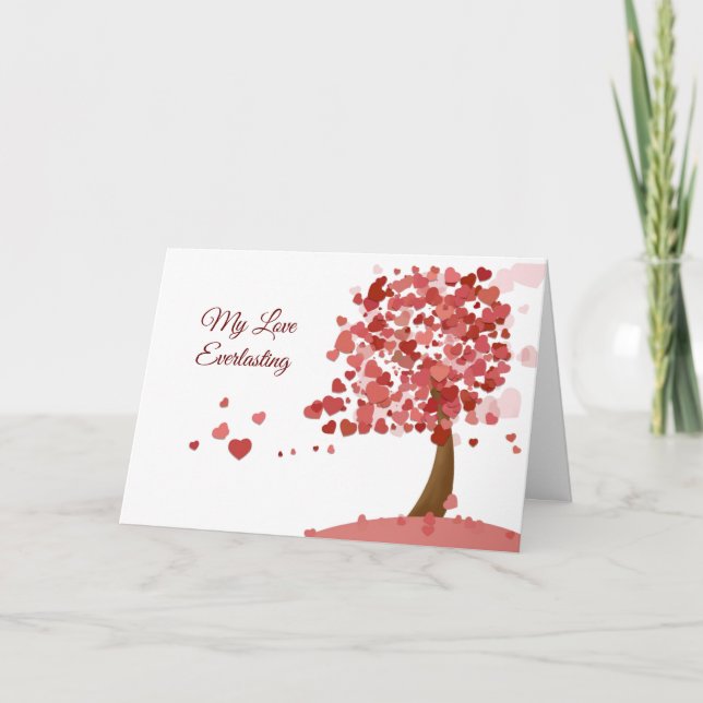 Love Heart Tree Valentine's Day Anniversary Card (Front)