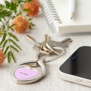 love heart twisted heart metal keychain
