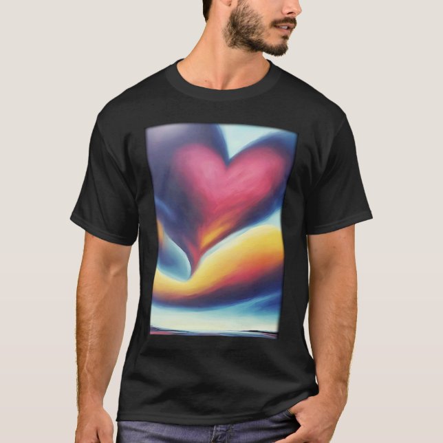 Love Heart Valentine's Day Couple Romantic T-Shirt (Front)
