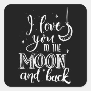 Love Heart Valentine's Day Couples Funny Gift Idea Square Sticker