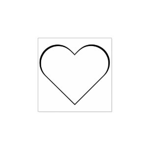 Love Heart Valentines Day DIY Art Craft Maple Wood Rubber Stamp