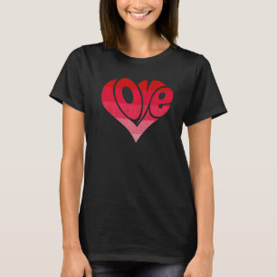 LOVE Heart Valentine's Day Heart Love Women Girls T-Shirt