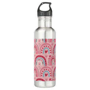 Love Heart Valentines Day Rainbow  710 Ml Water Bottle