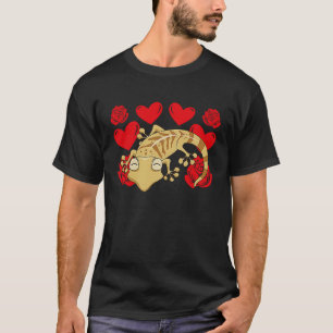 Love Heart Valentine's Day Roses Leopard Gecko Boy T-Shirt