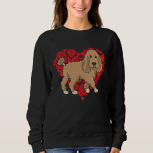 Love Heart Valentine's Day Roses Poodle Boys Kids Sweatshirt