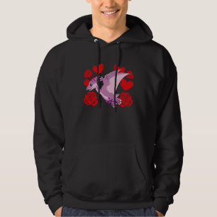 Love Heart Valentine's Day Roses Pterodactyl Boys  Hoodie