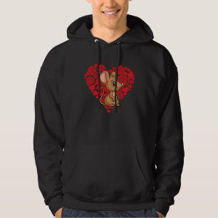 Love Heart Valentine's Day Roses Rat Boys Kids Hoodie