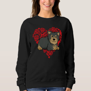 Love Heart Valentine's Day Roses Yorkshire Boys Ki Sweatshirt