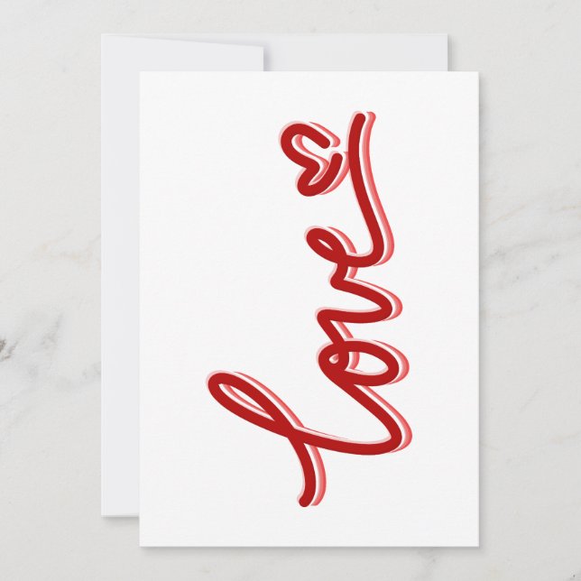 Love Heart Valentines Invitation (Front)