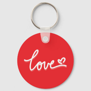 Love Heart Valentines Key Ring