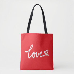 Love Heart Valentines Tote Bag