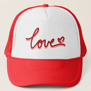 Love Heart Valentines Trucker Hat