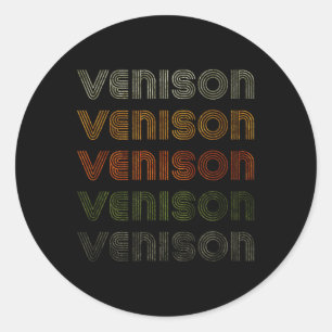 Love Heart Venison Tee Grunge Vintage Style Black Classic Round Sticker