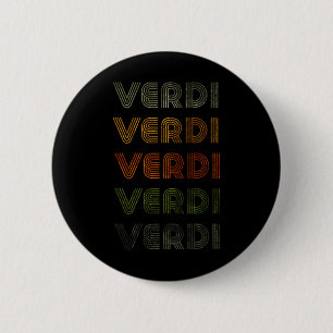 Love Heart Verdi Tee Grunge Vintage Style Black Ve 6 Cm Round Badge