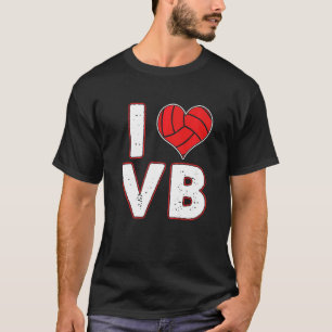 Love Heart Volleyball Player Ball Sports Coach Tea T-Shirt