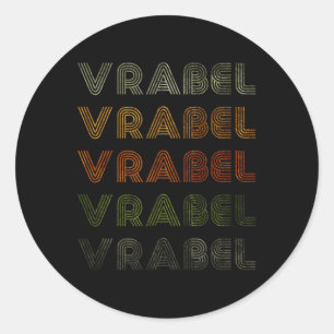 Love Heart Vrabel Tee Grunge Vintage Style Black Classic Round Sticker