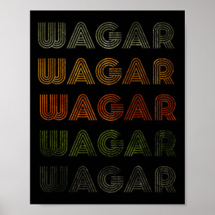Love Heart Wagar Tee Grunge Vintage Style Black Poster
