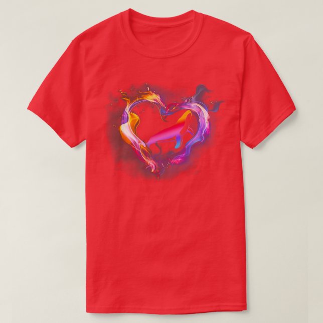 Love heart wallpaper Whale T-Shirt (Design Front)