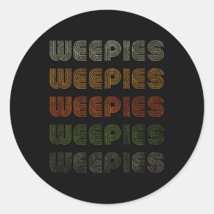 Love Heart Weepies Tee Grunge Vintage Style Black Classic Round Sticker