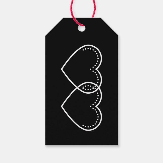 Love Heart White Valentine's Gift Tags (Front)