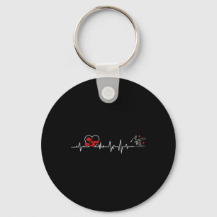 Love Heartbeat Hand Sign Language Hearing Loss Awa Key Ring