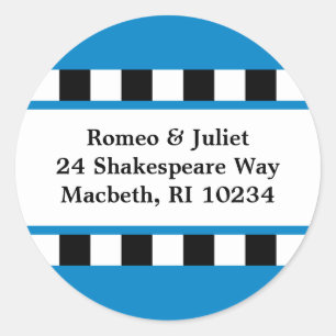 Love! Hearts Address Label - Blue