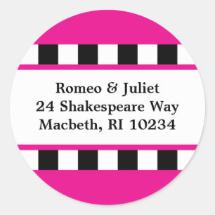 Love! Hearts Address Label - Pink
