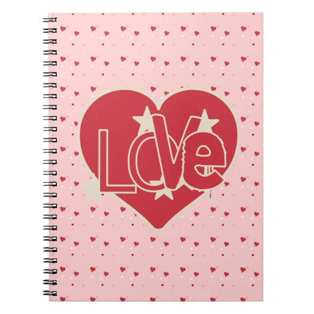 Love Hearts and Stars Notebook (Front)