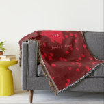 Love Hearts Anniversary Bride Groom Wedding Throw<br><div class="desc">Beautiful, luxurious, soft and cuddly, romantic, custom, personalised, bride & groom's wedding all-season woven throw blanket, sprinkled with red hearts. Personalise the blanket with bride and groom's initials and names. A classy, family heirloom, keepsake. Makes a wonderful, special gift for bridal shower, engagement, couples shower, wedding, marriage anniversary, valentines day,...</div>