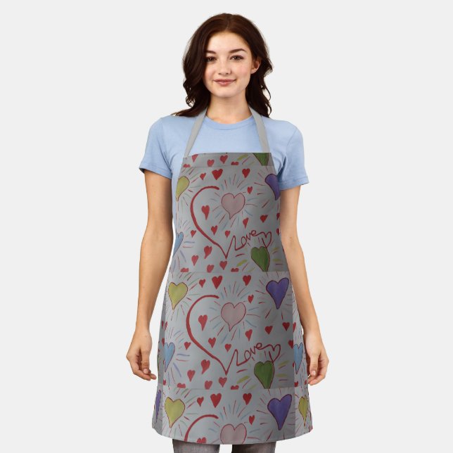 Love Hearts Apron (Worn)