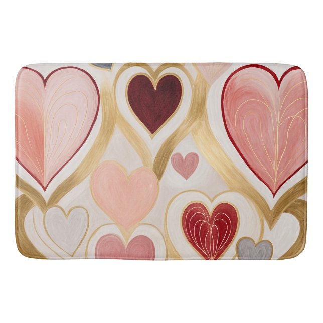 Love Hearts Bath Mat (Front)