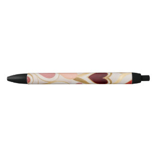 Love Hearts Black Ink Pen