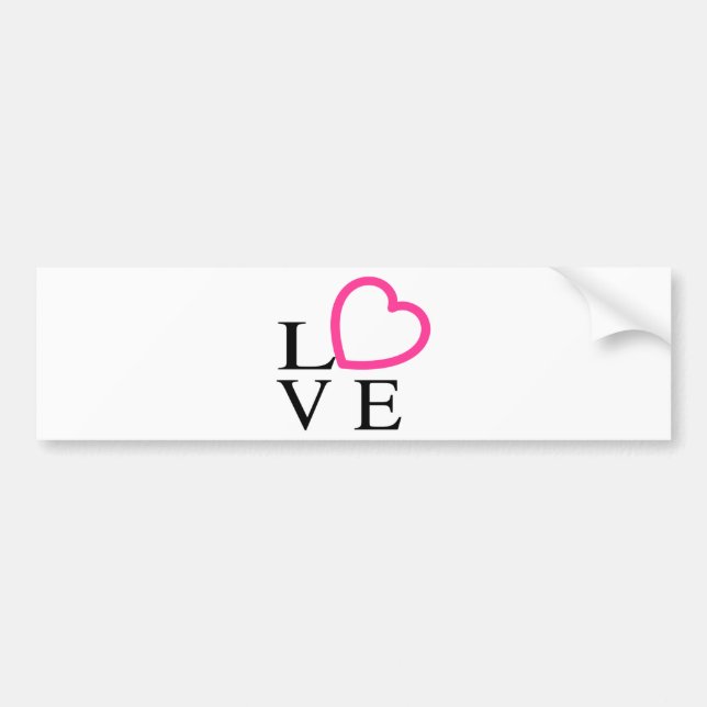 Love Hearts Bumper Sticker (Front)