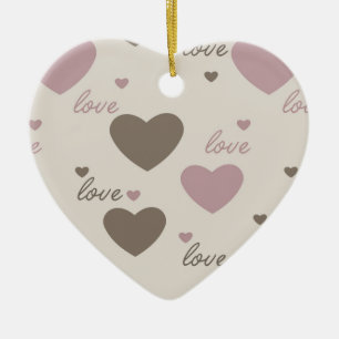 Love Hearts Ceramic Ornament