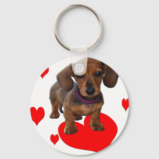 Love (Hearts) Dachsies - Dachshund Key Ring