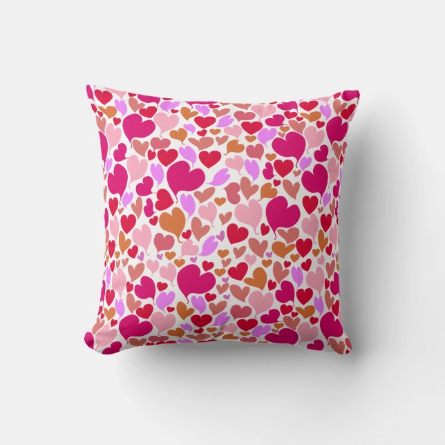 Love Hearts Everywhere Cushion (Front)