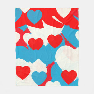 Love Hearts Fleece Blanket