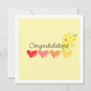 Love Hearts Floral and Cute Cat Card