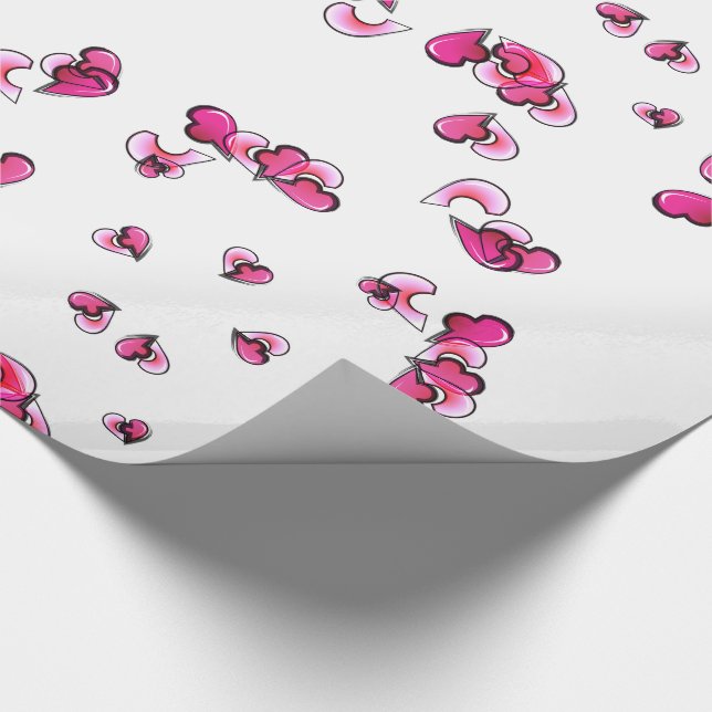 Love Hearts Forever Wrapping Paper  (Corner)