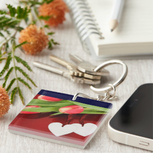 LOVE HEARTS KEY RING