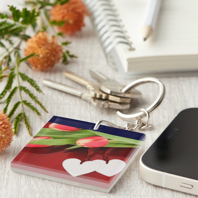 LOVE HEARTS KEY RING (Front Right)