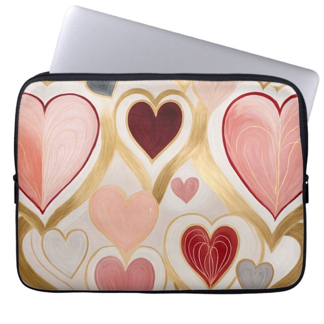 Love Hearts Laptop Sleeve (Front)